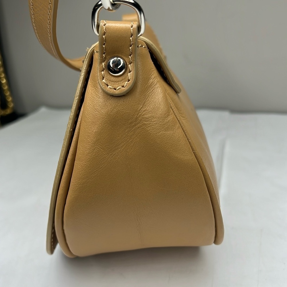 Jane August Camel Tan Brown Leather Crossbody Bag - Picture 6 of 11